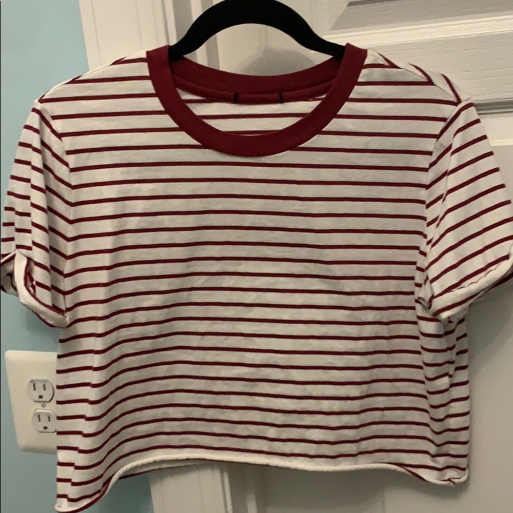 Red-striped Forever 21 T-shirt